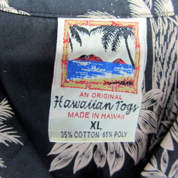 Vintage Hawaiian Togs Tropical Hawaiian Islands Tiki Shirt. Size XL. Hilo Hattie - Picture 6 of 6